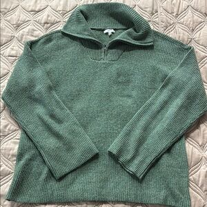 Cozy Green Ribbed Sweater